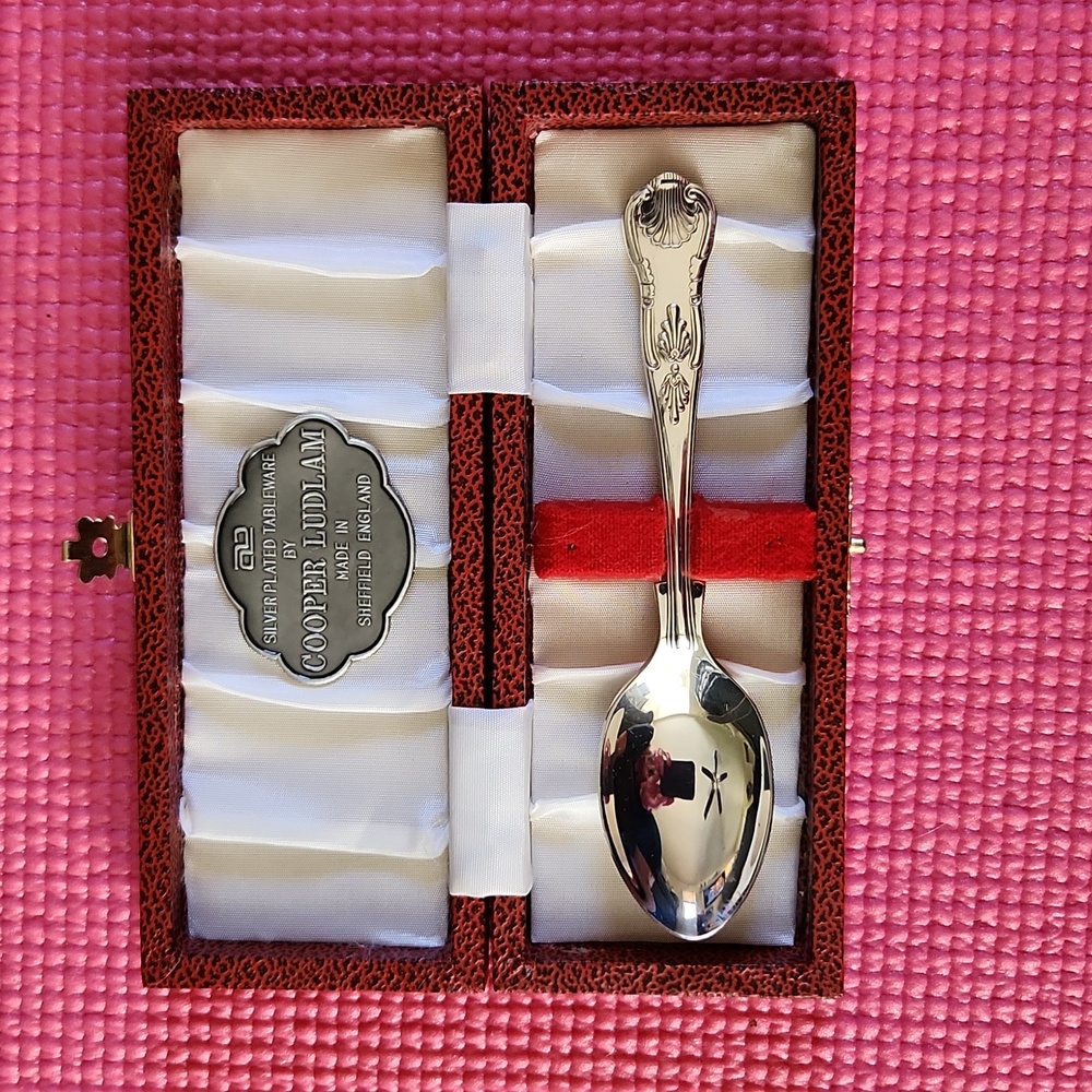 Vintage Silverplated Spoon by Cooper Ludlum with original box